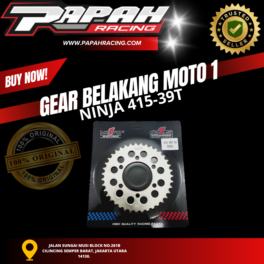 GEAR BELAKANG MOTO1 KAWASAKI NINJA 415-39T